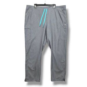 Figs Yola Skinny Scrub Pants Womens XXL Gray Straight TW2000R